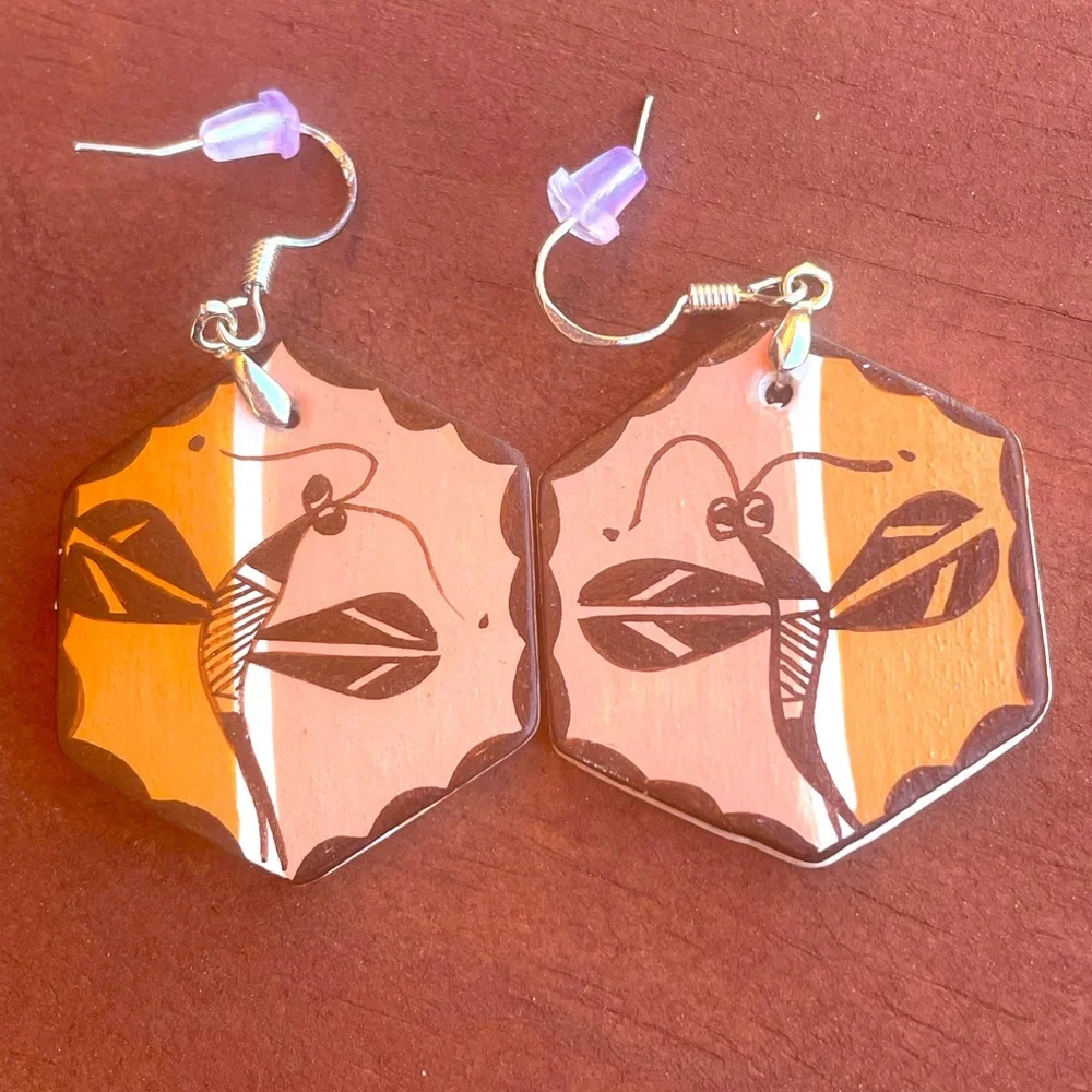 Acoma Pueblo Dragonfly Earrings,NWT - Picture 7 of 9